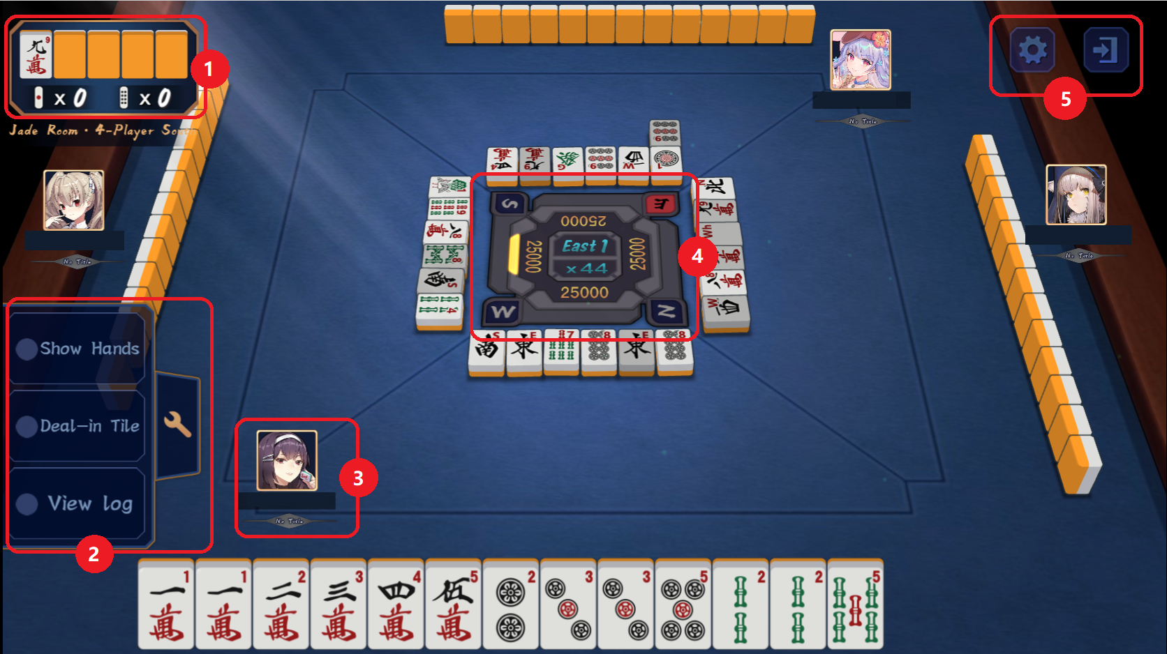 Play against Ai in Mahjong Soul